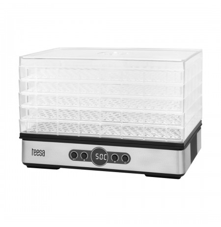 Food Dehydrator for mushrooms, vegetables, fruits, 400W, with display, 5 trays, convection, TEESA