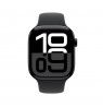 Smartwatch Apple Watch Series 10 GPS + Cellular 46mm Jet Black Aluminium Case with Black Sport Band - S/M