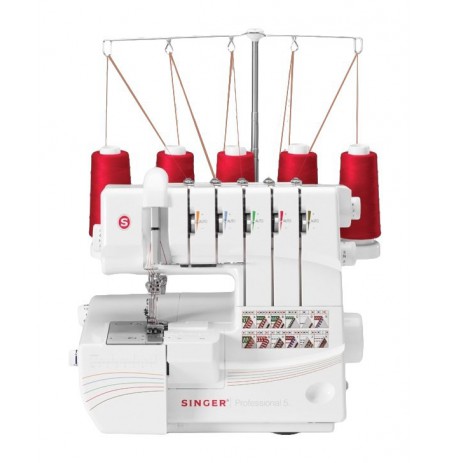 Overlock Singer 14T968 sewing machine, electric current, white