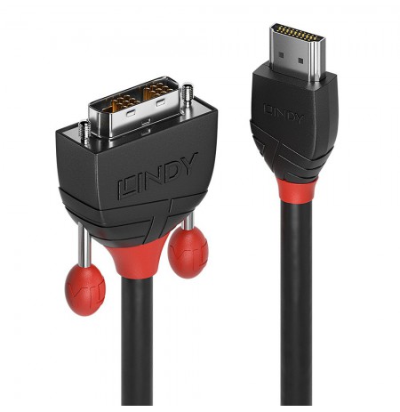 Lindy 2m HDMI to DVI Cable, Black Line