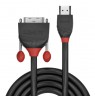 Lindy 2m HDMI to DVI Cable, Black Line