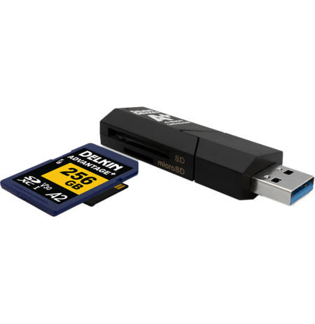 DELKIN CARDREADER SD &amp, MICROSD A2 (USB 3.1)