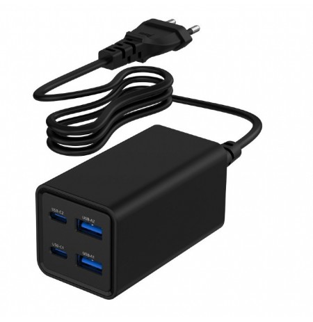 Gembird TA-UC-2A2C-PD65-01-BK mobile device charger Laptop, Smartphone Black AC Fast charging Indoor