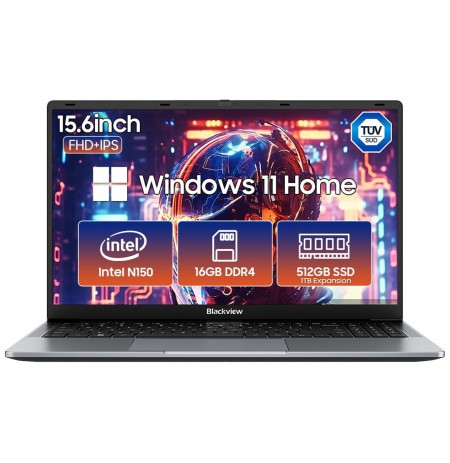 Blackview AceBook 6 N150 15.6”FHD 16GB SSD512 Windows 11 Home Grey