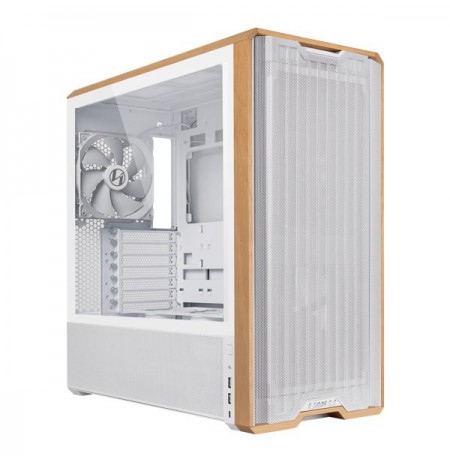 Lian Li Lancool LAN217W computer case Midi Tower White, Wood