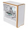 Lian Li Lancool LAN217W computer case Midi Tower White, Wood