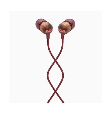 The House Of Marley Smile Jamaica Headset Wired In-ear Calls/Music Red, Wood
