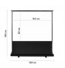 Maclean portable projection screen, compact, floor, 66", 16:9, MC-210