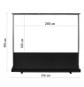 Maclean MC-211 Portable Projection Screen, Compact, Floor, 100", 4:3