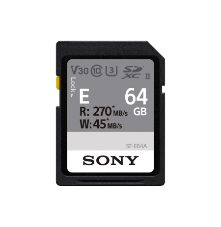 Sony | UHS-II Memory Card | SF-E SDXC Class10 | 64 GB | SDXC Memory Card | Flash memory class U3, V30
