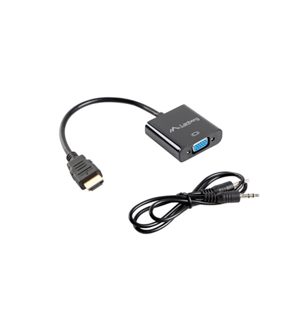 Lanberg HDMI, Mini Jack 3.5 mm, VGA Adapter | AD-0017-BK | 20 m