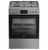 BEKO Cooker | FBMA61330GXDT | Hob type Gas | Oven type Electric | Stainless Steel | Width 60 cm | Grilling | LED | Depth 60 cm |