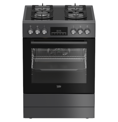 BEKO Cooker | FBM62330GADSN | Hob type Gas | Oven type Electric | Grey | Width 60 cm | Grilling | LED | Depth 60 cm | 72 L