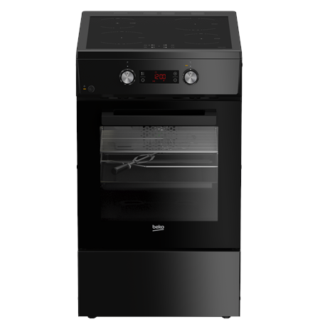 BEKO Cooker | FSM59305BDT | Hob type Induction | Oven type Electric | Black | Width 50 cm | Grilling | Depth 60 cm | 60 L