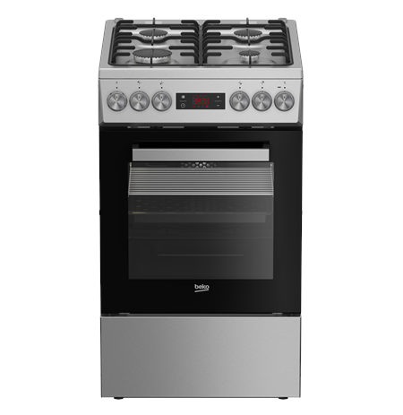 BEKO Cooker | FSM52321DXDT | Hob type Gas | Oven type Electric | Stainless Steel | Width 50 cm | Grilling | Depth 60 cm | 60 L