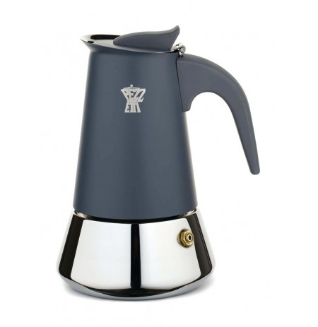 PEZZETTI STEELEXPRESS Enamelled induction steel coffee maker (4 cups) - Grey