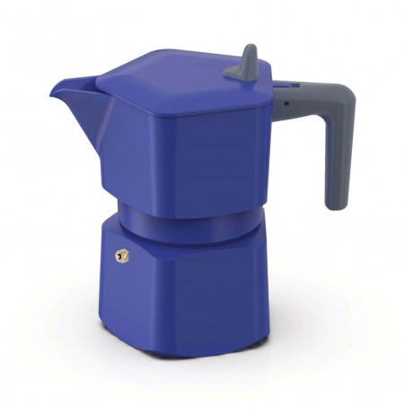 PEZZETTI PENTAEXPRESS Enamel Coffee Maker (6 cups) - Navy Blue