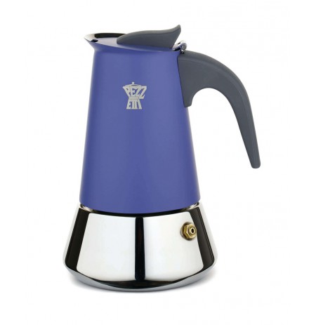 PEZZETTI STEELEXPRESS Enamelled Induction Steel Coffee Maker (6 cups) - Amethyst