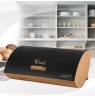 Maestro MR-1775-BLACK bread box Other Black, Wood Bamboo, Metal