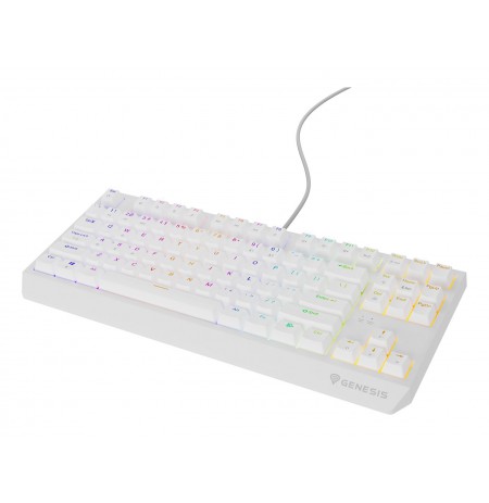 GAMING KEYBOARD GENESIS THOR 230 TKL US RGB MECHANICAL OUTEMU RED WHITE HOT SWAP