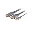 HDMI(M)-daugiau DISPLAYPORT(M) CABLE 1M 4K BLACK LANBERG