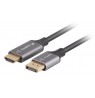 DISPLAYPORT(M) -daugiau HDMI(M) 1.8M 4K BLACK-SILVER LANBERG CABLE