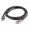 DISPLAYPORT(M) -daugiau HDMI(M) 1.8M 4K BLACK-SILVER LANBERG CABLE