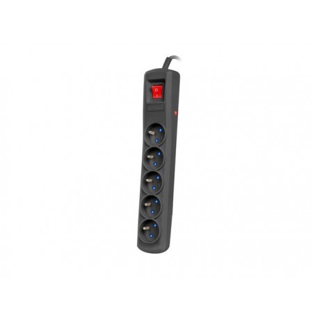 Armac R5 | Power strip | surge protector, 5 outlets, 5m cable, black
