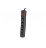 Armac R5 | Power strip | surge protector, 5 outlets, 5m cable, black