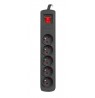 POWER STRIP NATEC BERCY 400 1.5M 5X 230V PL BLACK