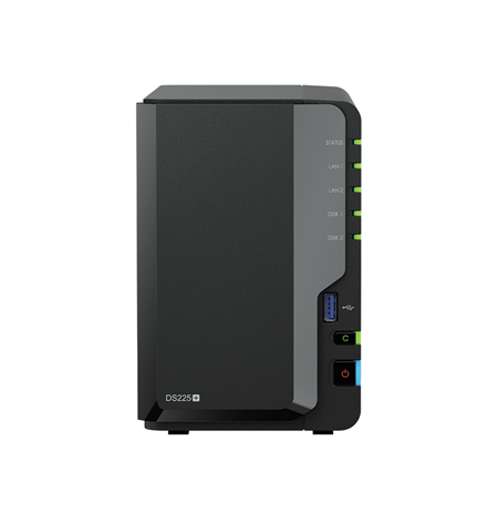 Synology DiskStation | DS225+ | Intel Celeron | J4125 | 2 GB | DDR4 | Black