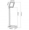 Floor Tablet Stand 9.7-10.1 with Frame and Lock Techly