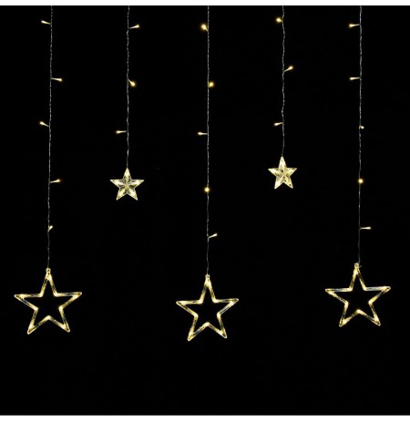 Rebel light curtain - stars, warm white, 230V
