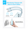 Anker Power Bank with Built-In USB-C and + Lighting Cable | A1680031 | 10000 mAh | 30W Output | Blue