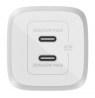 Belkin USB-C GaN PD PPS Dual Wall Charger, 65W | WCH013vfWH