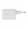 Belkin USB-C GaN PD PPS Dual Wall Charger, 65W | WCH013vfWH
