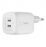 Belkin Dual USB-C GaN Wall Charger with PPS 45W | WCH011vfWH
