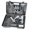 Magnification: 40x–1024x. Biological microscope with accessory kit and carrying case for storage and transport
