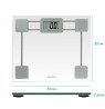 Salter 9081 SV3R Toughened Glass Compact Electronic Bathroom Scale