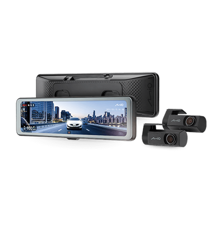 Mio MiVue R860WD, Dash Cam | GPS | Wi-Fi | Front and rear cams synchronized for recording with an unobstructed view