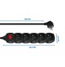 Esperanza ELK216K power extension 5 m 5 AC outlet(s) Indoor Black