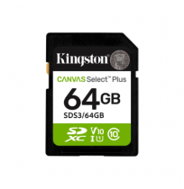 Kingston Canvas Select Plus | 64 GB | SD | Flash memory class Class 10, UHS-I, U1/U3, Video Class 10/30