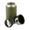 M-Tac UN-R02-750A Food thermos with foldable stainless steel spoon, 750 ml, olive green
