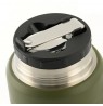 M-Tac UN-R02-750A Food thermos with foldable stainless steel spoon, 750 ml, olive green