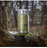 M-Tac UN-R02-750A Food thermos with foldable stainless steel spoon, 750 ml, olive green