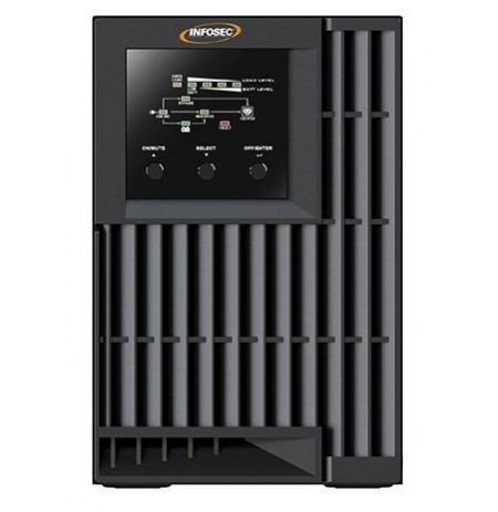 Infosec E4 Value 1000 uninterruptible power supply (UPS) Double-conversion (Online) 1 kVA 3 AC outlet(s)