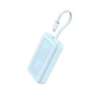 Anker | Power Bank with Built-In USB-C Cable | A1688031 | 10000 mAh | 30W Output | Blue