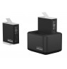 GoPro Dual Battery Charger + Enduro Batt for HERO12, HERO11, HERO10 & HERO9 Black