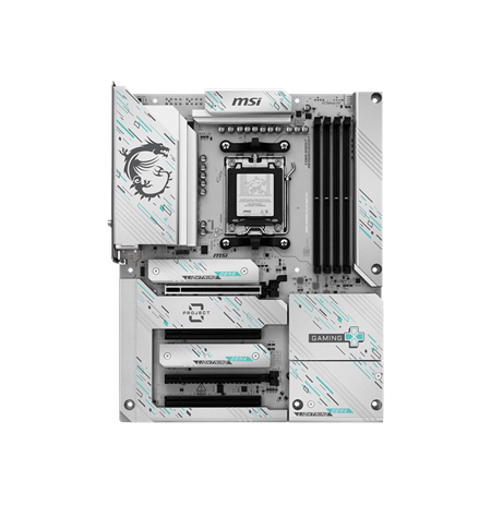 MSI B850 GAMING PLUS WIFI PZ | Processor family AMD B850 | Processor socket AM5 | DDR5 | Supported hard disk drive interfaces SA
