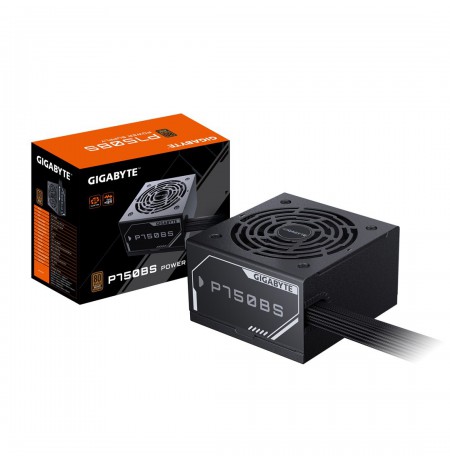 GIGABYTE P750BS Power Supply - PCIe 5.0, 80 PLUS Bronze, Fully Modular Design, 120mm Fan, ATX compatible, EU Plug
